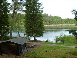 Gullsjön, Täby, från rastplatsen vid Roslagsleden