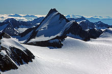 The Otztal Alps, a mountain range in the central Alps of Europe, are part of the Central Eastern Alps, and can both be termed as ecoregions. Hintere Schwaerze.jpg