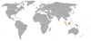 Location map for the Holy See and Malaysia.