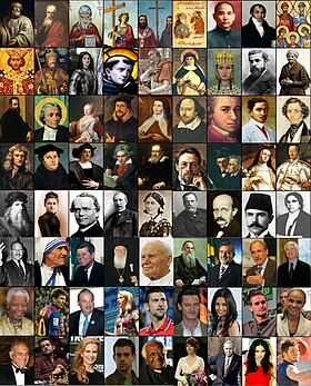 Set of pictures for a number of famous Christians from various fields Infobox Collage of Famous Christians.jpg