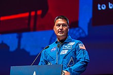 Kjell Lindgren at the Hugo Awards ceremony at Worldcon in Helsinki in 2017. Kjell Lindgren at the Hugo Awards Ceremony, Worldcon, Helsinki.jpg