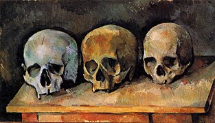 Nature morte aux trois crânes (1900), huile sur toile (34 × 60 cm), Detroit Institute of Arts, Détroit.