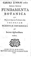 Титульный лист первого издания «Fundamenta Botanica»