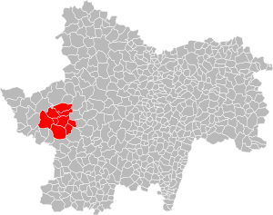 Lage des Gemeindeverbandes im Département Saône-et-Loire