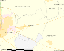 Carte de la commune de Jallans.