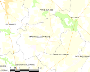 Poziția localității Maisoncelles-du-Maine