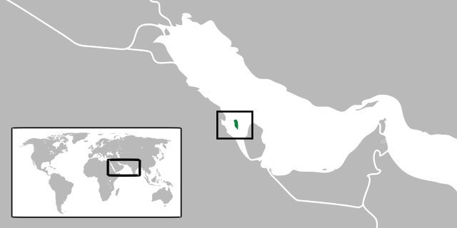 Location of Bahrain