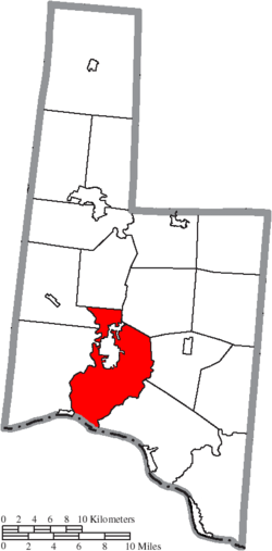 Location of Pleasant Township in Brown County