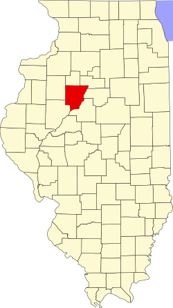 Karte von Peoria County innerhalb von Illinois