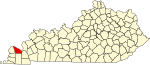 State map highlighting 麦克拉肯 County