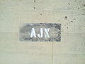 AJX Bridge marker on southern pier