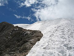 Bordo nord del ghiacciaio