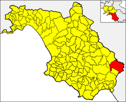 Montesano sulla Marcellana - Localizazion