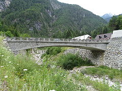 Most čez Predelico v Logu pod Mangartom