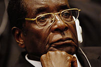 Original caption: President of Zimbabwe Robert...