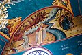 Фреска внутри греческой православной церкви: Огненное восхождение пророка Илии на небо