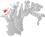 Hasvik markert med rødt på fylkeskartet