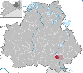 Poziția Obergurig pe harta districtului Bautzen