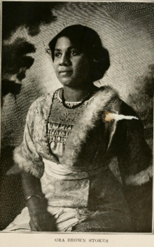 Ora Brown Stokes Perry, first president of Virginia Negro Women's League of Voters OraBrownStokesPerry1921.tif