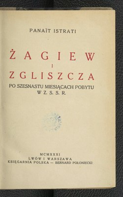 Okładka lub karta tytułowa