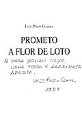 Dedicatoria a Xohán Naya nun exemplar de Prometo a flor de loto, 1992.