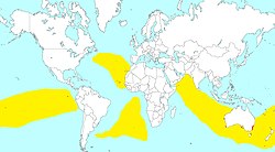 Distribución de Pelagodroma marina.