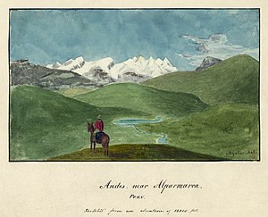 "Andes, near Alparmarca (i.e. Alpamarca),...