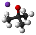 Ball-and-stick model of potassium tert-butoxide