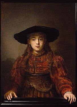 Jeune Fille au cadre, de Rembrandt, 1641.