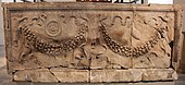 The Caffarelli sarcophagus, decorated with bucrania and festoons, in the Altes Museum (Berlin)