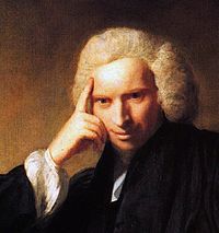 Laurence Sterne. Yksityiskohta Joshua Reynoldsin maalaamasta muotokuvasta vuodelta 1760.