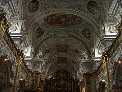 Baroque interior of the church