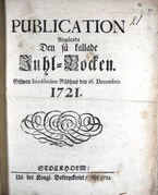 Stockholm authorities ban Yule goats, 1720.