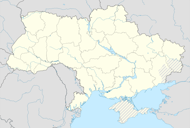 Stadens läge i Ukraina