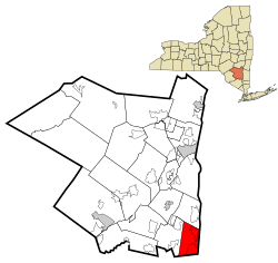 Location in Ulster County and the state of New York.