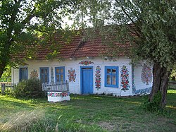 Painted cottage in Zalipie