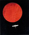 Cercle rouge sur une surface noire 1925.
