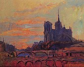 Notre Dame de Paris et La Seine, ca.1895