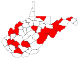 County distribution map.