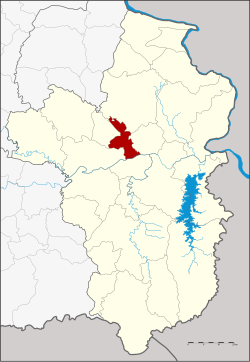 District location in Ubon Ratchathani province