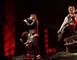 Asking Alexandria performing at Rock am Ring in Germany in 2015