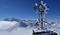 auf dem Gipfel des Augstbordhorns mit Blick nach Südwesten auf die südlichen Walliser Alpen