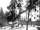 AGA-husets nordsida på en bild från 1914.