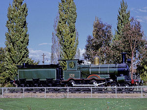 1210 on the plinth outside the station it occupied from January 1962 until September 1984 Canberra 1210.jpg