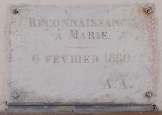 Plaque de 1860.