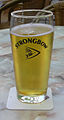 Pinta de sidra inglesa Strongbow.