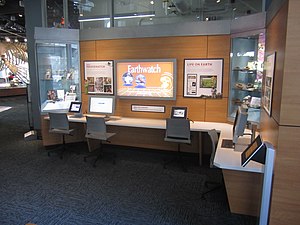 Citizen Science Center exhibit in the Nature Research Center wing of the North Carolina Museum of Natural Sciences Citizen Science Center NCMNS.jpg