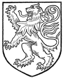 Fig. 283.—A lion rampant. (By Miss Helard.)