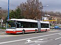Trolejbus Škoda 25Tr s pomocným dieselagregátem pro jízdu na úsecích bez trolejového vedení