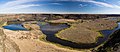 Dry Falls in der Halbwüste Channeled Scablands, die einen Großteil von Ost-Washington dominieren